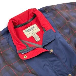 Tourney GORE-TEX Jacket Womens S Blue Plaid Waterproof Windproof Breathable Coat